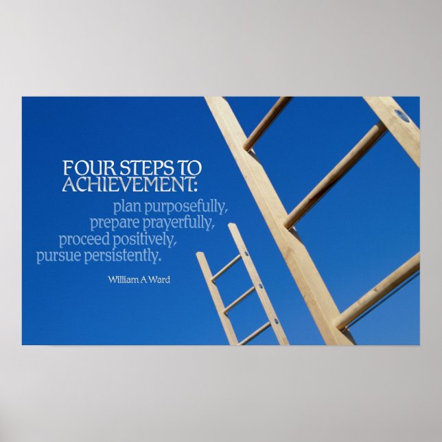 Steps to Achievement Poster Print (Front)