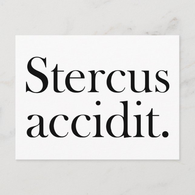 Stercus accidit postcard (Front)
