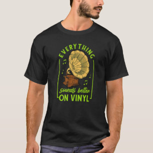 Stereo Vinyl Record Buff Music Disc Player Audio A T-Shirt