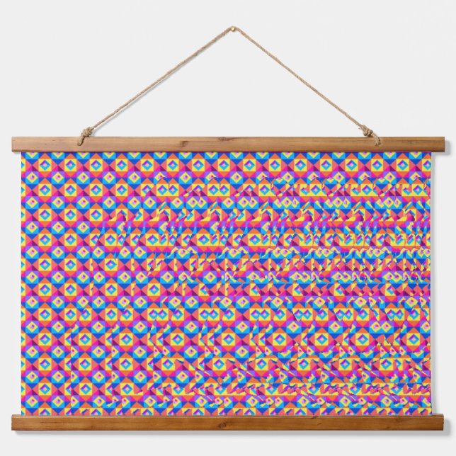 Stereogram 3d Heart Hands design hanging art Tapestry (Front)