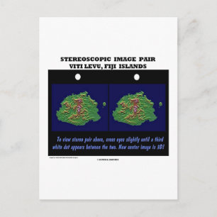 Stereoscopic Image Pair Viti Levu, Fiji Islands Postcard