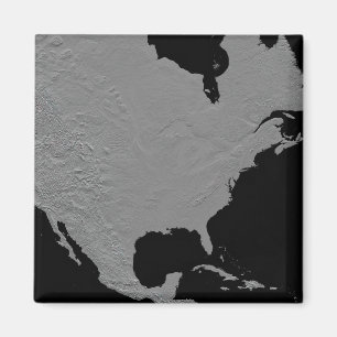 Stereoscopic view of North America 2 Magnet