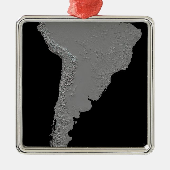 Stereoscopic view of South America Metal Ornament (Front)