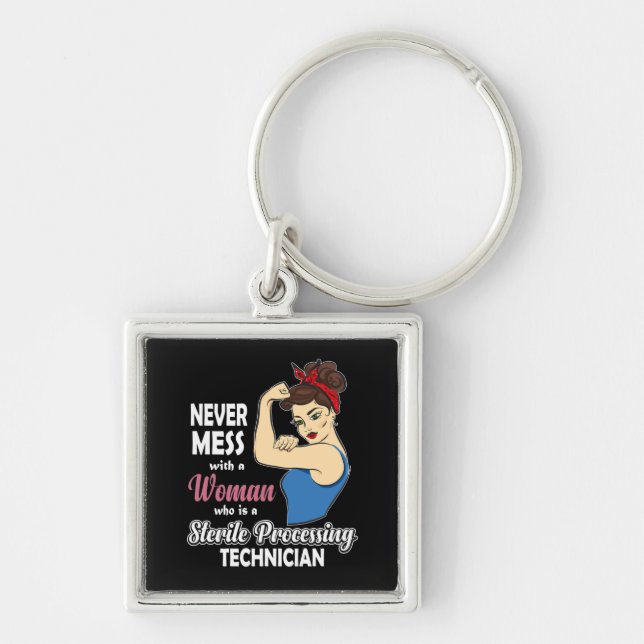 Sterile Processing Technician Gift Women Autoclave Key Ring (Front)