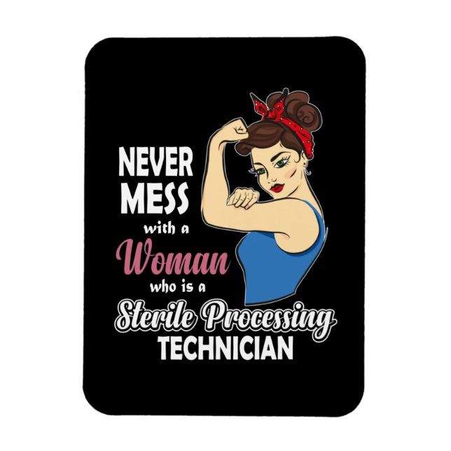 Sterile Processing Technician Gift Women Autoclave Magnet (Vertical)