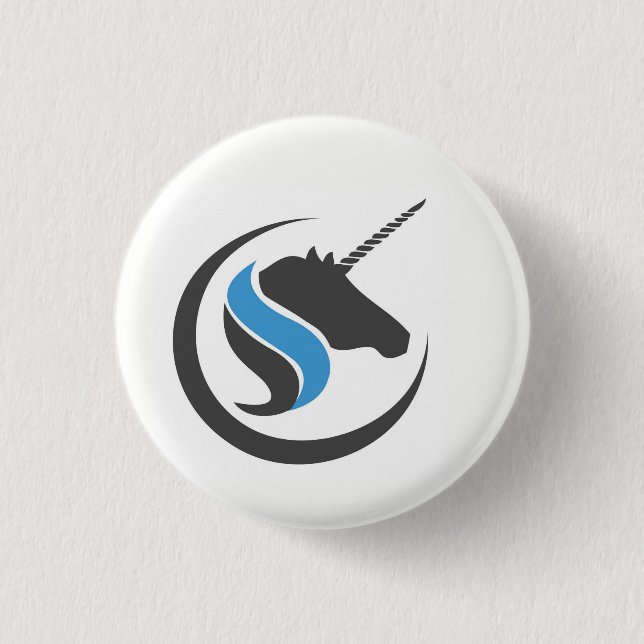 Sterling and Stone Unicorn Button (Front)