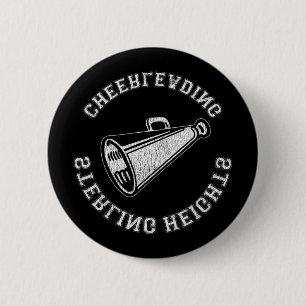 Sterling Heights Cheer Distressed Retro 90's Cheer 6 Cm Round Badge