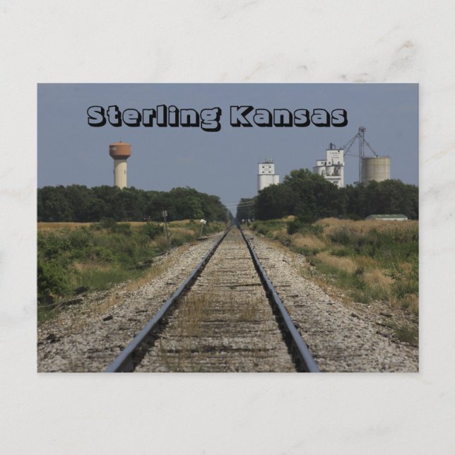 Sterling Kansas West of town POST CARD (Front)