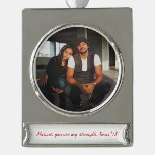 Sterling Silver Plated Ornament Photo Keepsake