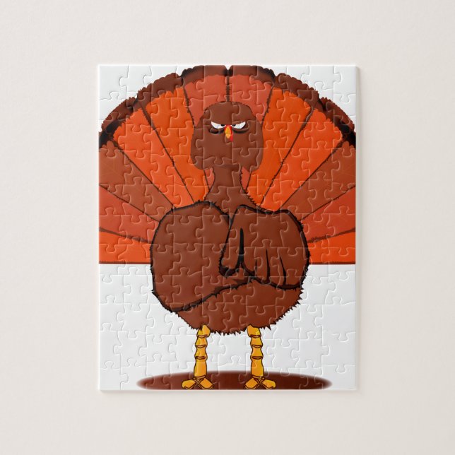 Stern Christmas Turkey Jigsaw Puzzle (Vertical)