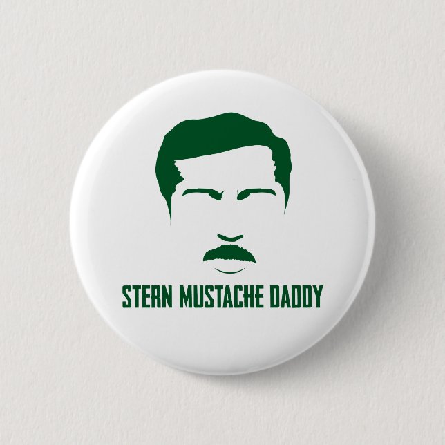 Stern Moustache Button (Front)