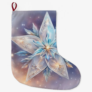 Sternen wasserfarben pastell Gemälde Large Christmas Stocking