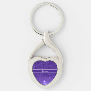 Sternenhimmel blau Muster Key Ring