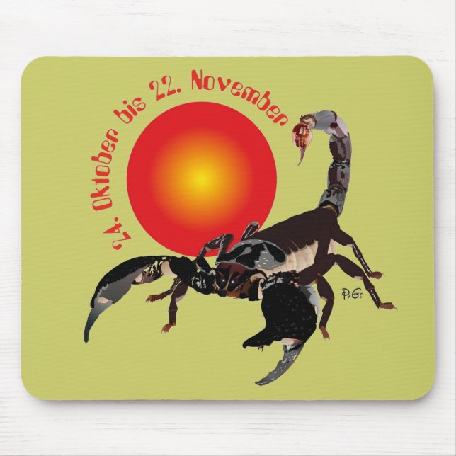 Sternzeichen Skorpion Mauspad Mouse Pad (Front)