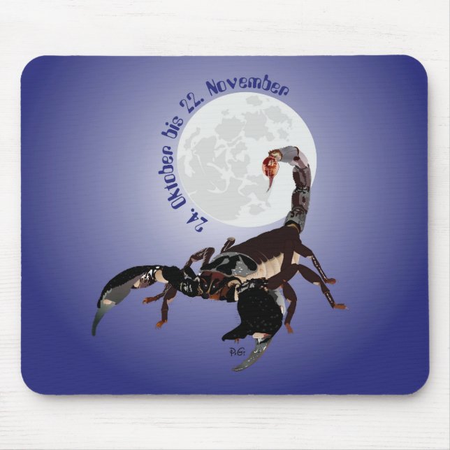 Sternzeichen Skorpion Mauspad Mouse Pad (Front)