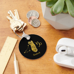 Sternzeichen Steinbock, gold -  Key Ring