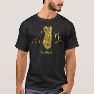 Sternzeichen Steinbock, gold - T-Shirt