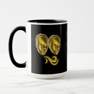Sternzeichen Zwillinge, gold -  Mug