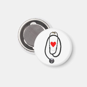 Stethoscope and Heart Magnet