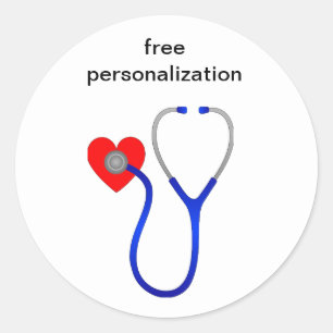 Stethoscope and Heart Stickers