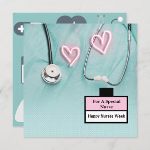 Stethoscope And Uniform  Happy Nurses Week Holiday Card