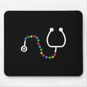Stethoscope Autism Awareness Medical Rn Nurse Doct Mouse Pad
