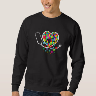 Stethoscope Autism Awareness Medical Rn Nurse Doct Sweatshirt