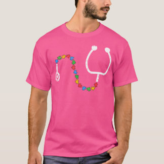 Stethoscope Autism Awareness Medical Rn Nurse Doct T-Shirt
