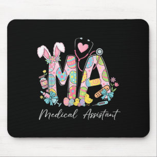 Stethoscope bunny ears ma medical assistant easter mouse pad