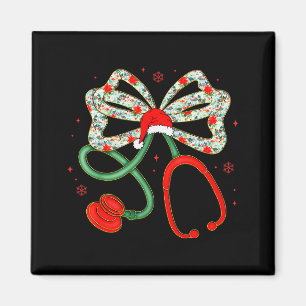 Stethoscope Christmas Nurse Health Worker Santa Xm Magnet