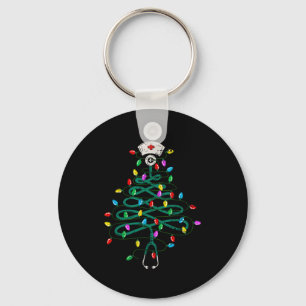 Stethoscope Christmas Tree Lights Nurse Christmas  Key Ring