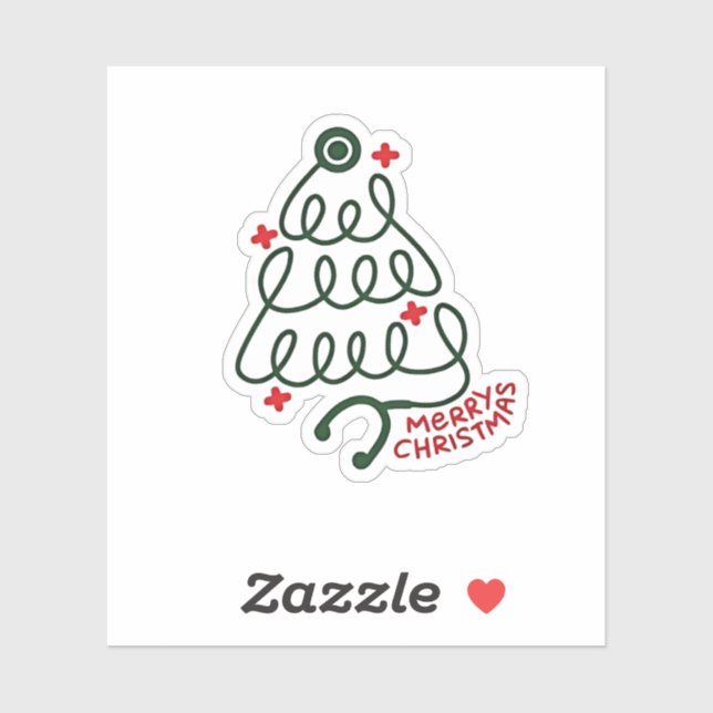 Stethoscope Christmas Tree Lights Nursing Scrubs  (Sheet)