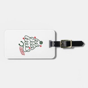 Stethoscope Christmas Tree Lights Nursing Scrubs  Luggage Tag