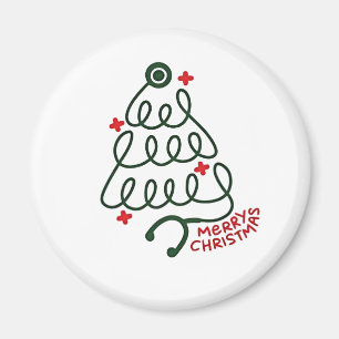 Stethoscope Christmas Tree Lights Nursing Scrubs Magnet