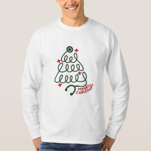Stethoscope Christmas Tree Lights Nursing Scrubs T-Shirt