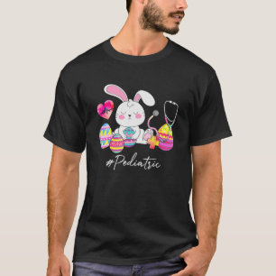 Stethoscope Cute Bunny Pediatric Nurse Easter Day T-Shirt