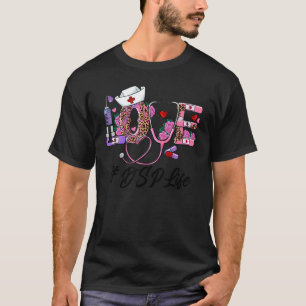 Stethoscope Cute Love Nursing Valentines Dsp Life T-Shirt