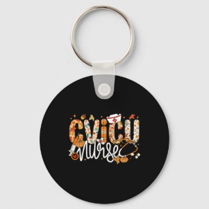 Stethoscope Cvicu Nurse Fall Yall Autumn Leaves Th Key Ring