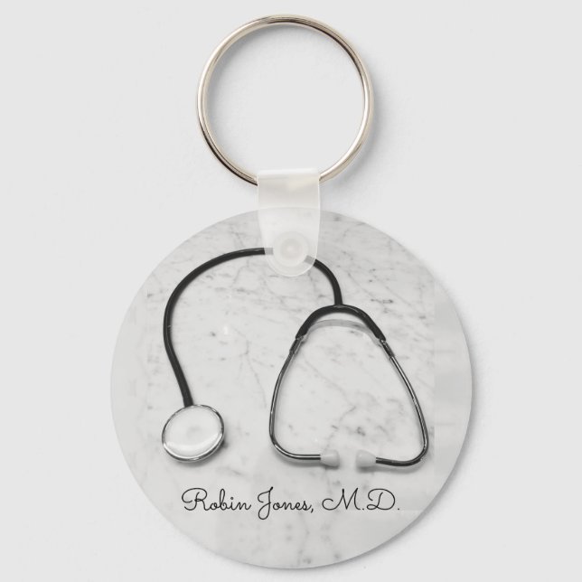 Stethoscope Doctos Nurses Hospitals 4Ann Key Ring (Front)