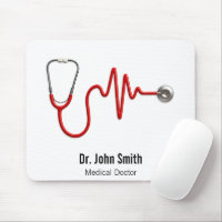 Stethoscope EKG Heartbeat Line ECG Wave Medical