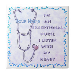 Stethoscope exceptional nurse ceramic tile