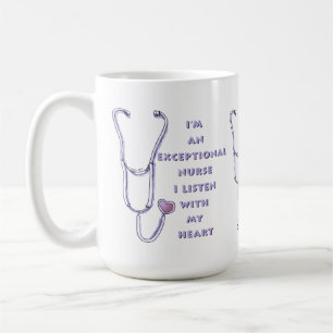 Stethoscope exceptional nurse  coffee mug