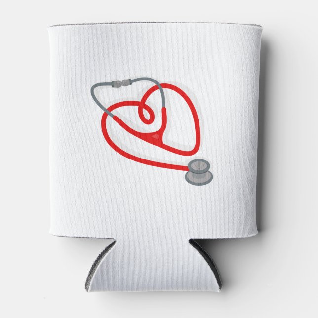 Stethoscope Heart Can Cooler (Front)