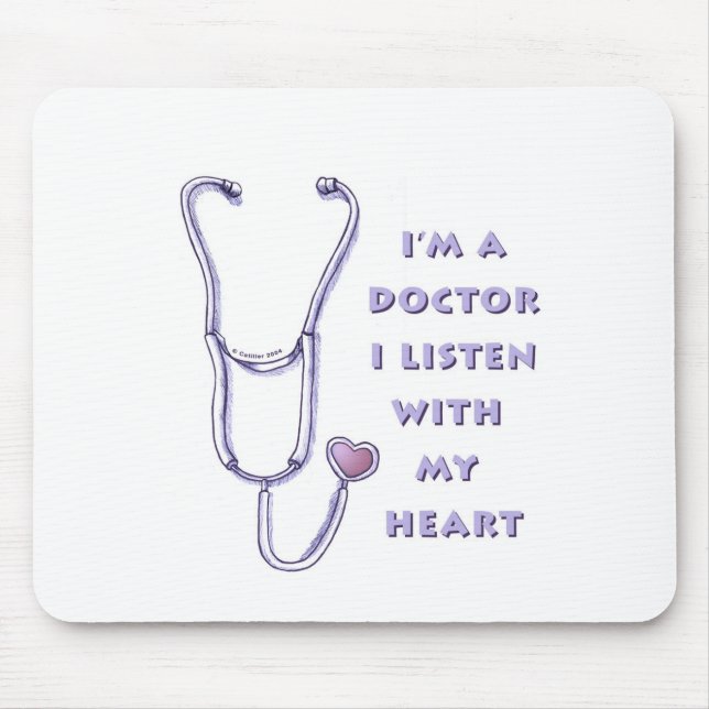 Stethoscope Heart doctor Mouse Pad (Front)