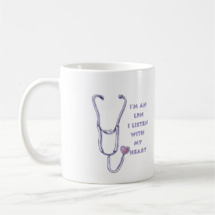 Stethoscope heart LPN Nurse Coffee Mug