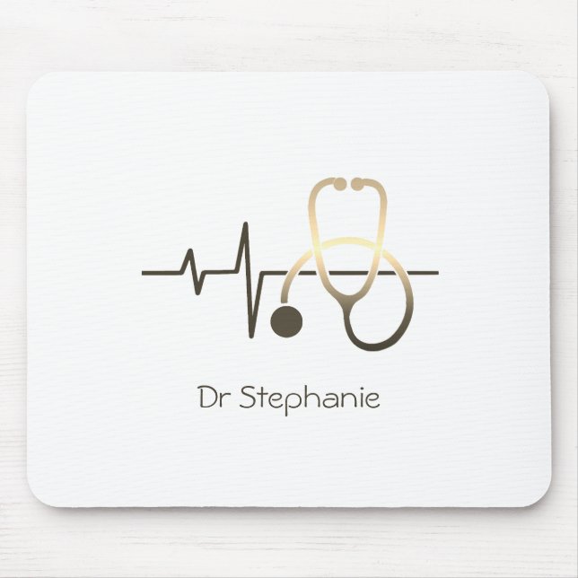Stethoscope Heartbeat Medical Mouse Pad (Front)