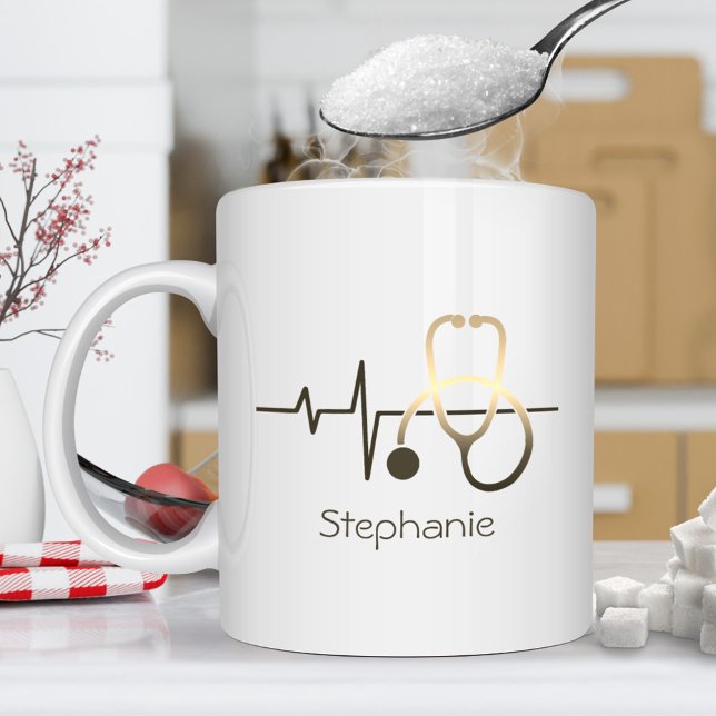 Stethoscope Heartbeat Medical Mug (Creator Uploaded)