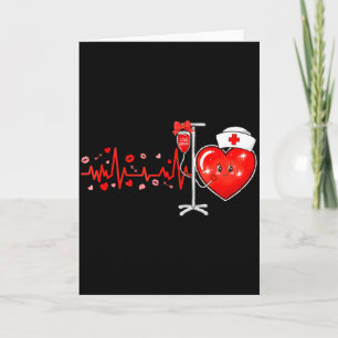 Stethoscope Heartbeat Nurse Valentines Day Rn Er N Card