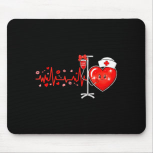 Stethoscope Heartbeat Nurse Valentines Day Rn Er N Mouse Pad