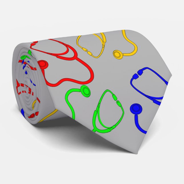 Stethoscope in a tie (Rolled)